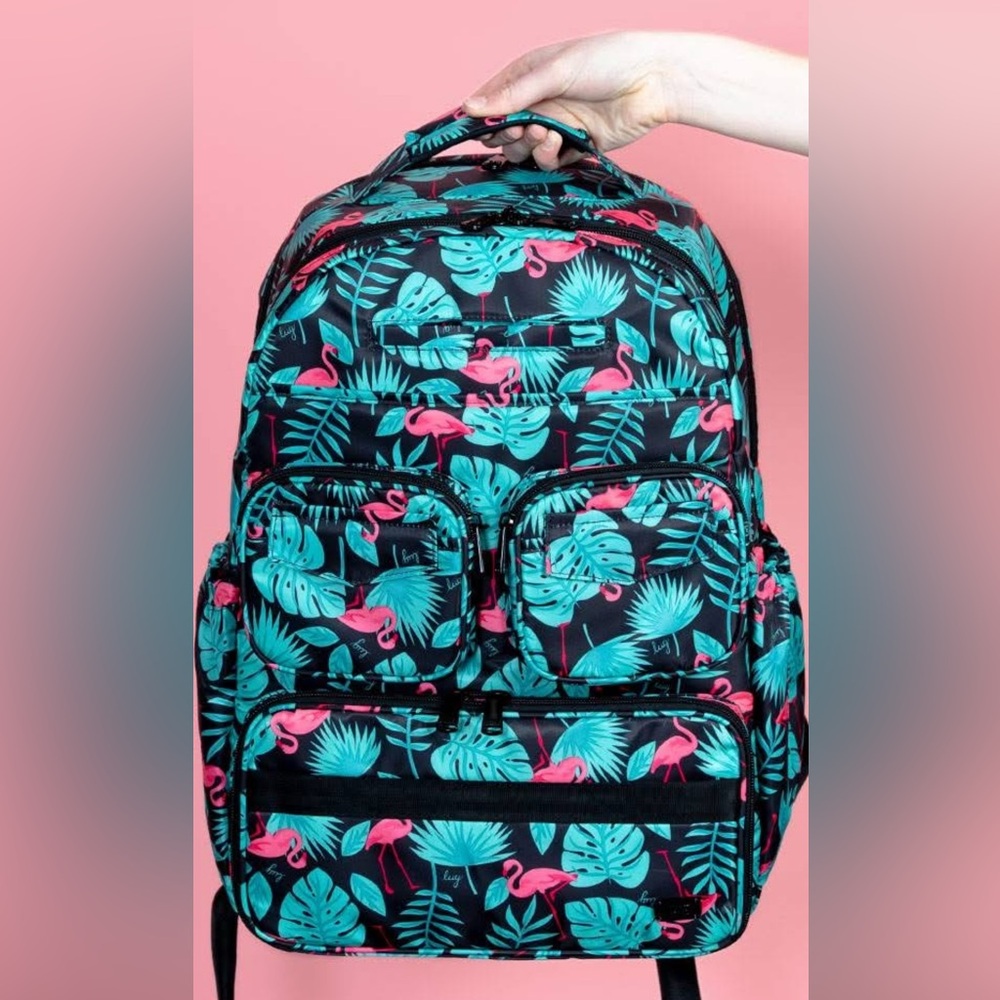 🦩RARE 🦩LUG Puddle Jumper SE Backpack Flamingo Black - Picture 2 of 3